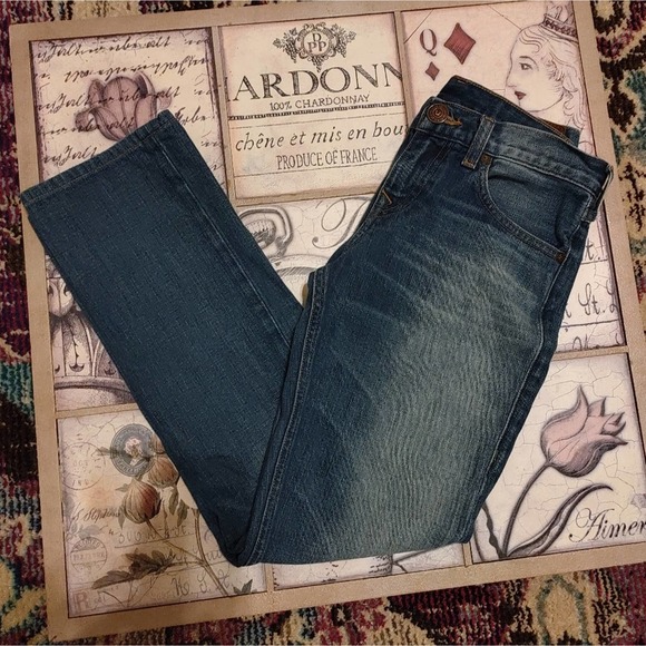 Kids Girls True Religion Button Pocket Straight Leg Jeans - Picture 8 of 8